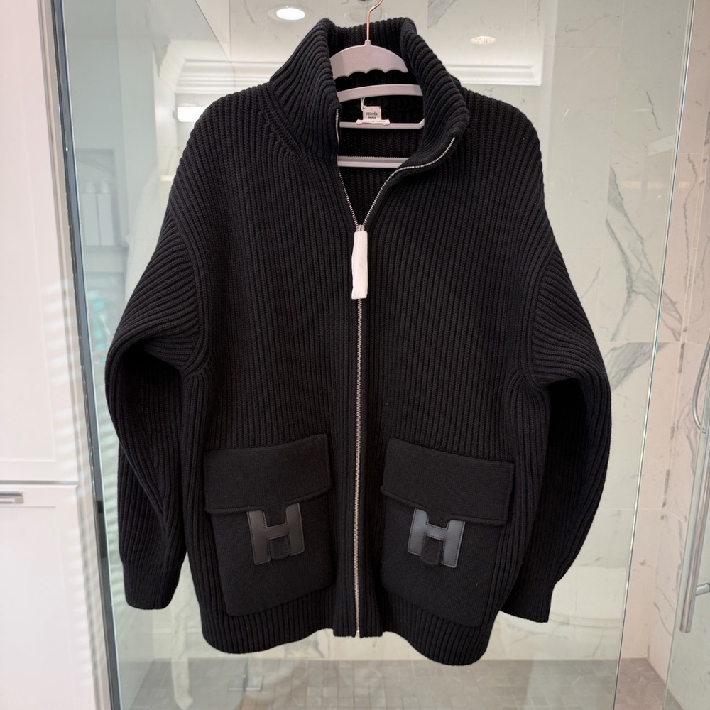 Hermes Wool Knit Jacket 42